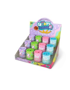 Espositore 12 temperamatite a 2 fori Lebez in morbida gomma con particolari 3D linea Cutie - 81969