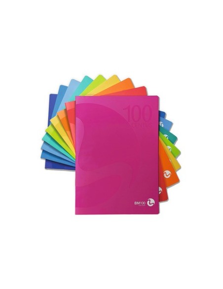 Maxi quaderni Be More Centus A4 100 g/m² rigatura C - 18 fogli + risguardo - 9 colori assortiti - conf. 12 pz - 0101031