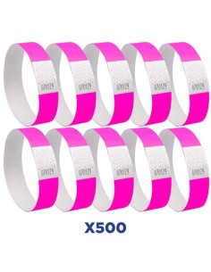 Braccialetti identificativi in Tyvek® Avery resistenti all'acqua - conf. 500 pz - rosa fluo - TYVPK-50