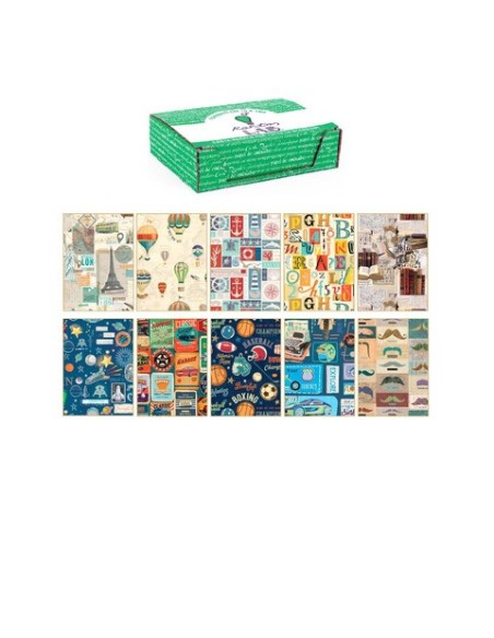 Carta regalo Kartos linea Maschile 70x100 cm - conf. da 100 fogli in soggetti assortiti - 18337