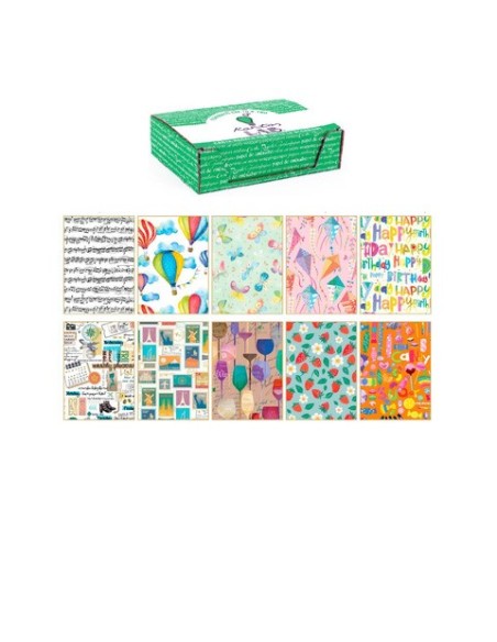 Carta regalo Kartos linea Fantasy 1 70x100 cm - conf. da 100 fogli in soggetti assortiti - 18338