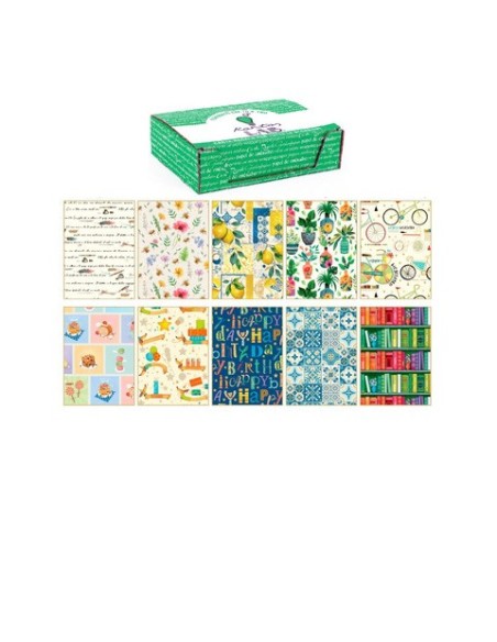 Carta regalo Kartos linea Fantasy 2 70x100 cm - conf. da 100 fogli in soggetti assortiti - 18339