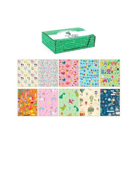 Carta regalo Kartos linea Fantasy Mix 70x100 cm - conf. da 100 fogli in soggetti assortiti - 18344