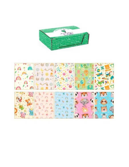 Carta regalo Kartos linea Baby 70x100 cm - conf. da 100 fogli in soggetti assortiti - 18345