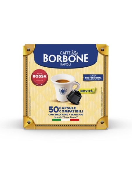 Capsule Caffè Borbone miscela rossa compatibili con Dolce Gusto® - conf. 50 pz - DGBRED50N