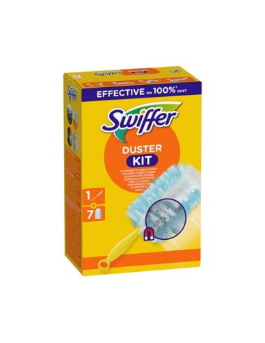 Starter Kit catturapolvere per mobili Swiffer Duster verde con 7 piumini - conf. 8 pz - PG268