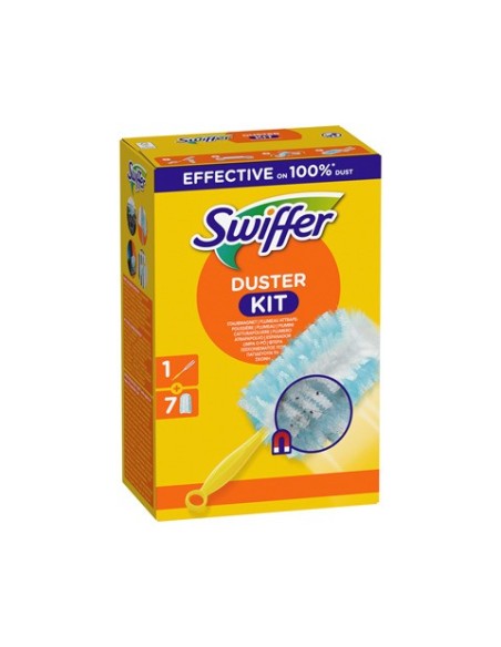 Starter Kit catturapolvere per mobili Swiffer Duster verde con 7 piumini - conf. 8 pz - PG268