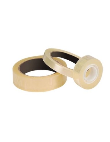 Nastro adesivo trasparente Q-Connect in PP 19 mm x 33 m - conf. 8 rotoli - KF27013