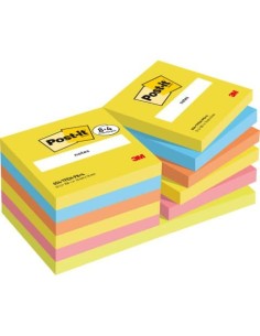 Promo pack 8+4 Post-it® standard 654 colori assortiti TFEN e BEACHSIDE - 76x76 mm - 7100259664
