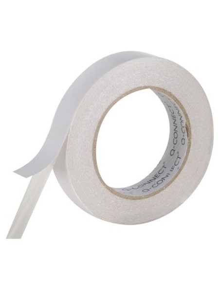 Nastro biadesivo 90 μm Q-Connect - conf. 6 pezzi - 25 mm x 33 m KF02221