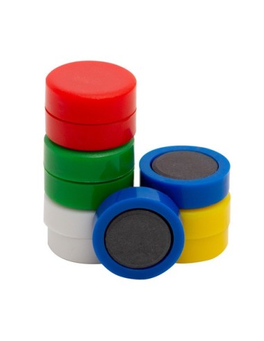 Magneti per lavagne bianche 20 mm Q-Connect colori assortiti - conf. 10 pezzi -  - KF02637