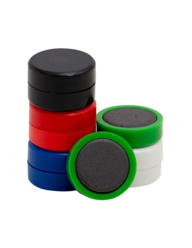 Magneti per lavagne bianche 25 mm Q-Connect colori assortiti - conf. 10 pz - KF02643