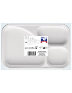 Vassoio rettangolare in PS Dopla Professional 3 scomparti 315x210 mm - conf. 100 pz - 06028