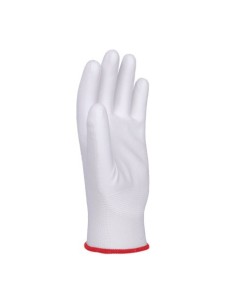 Guanti da lavoro Donau Safety in PL e spalmati di PU bianco sul palmo - Tg. 8 - conf. 12 pz - 32031321-08