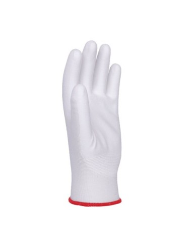 Guanti da lavoro Donau Safety in PL e spalmati di PU bianco sul palmo - Tg. 9 - conf. 12 pz - 32031321-09
