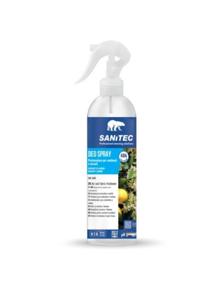Profumatore per ambienti e tessuti Sanitec Deo Spray 300 ml bergamotto & Jasmine - 2402