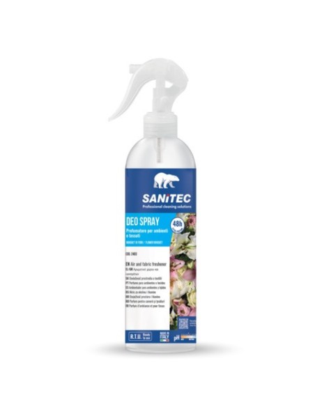 Profumatore per ambienti e tessuti Sanitec Deo Spray 300 ml bouquet di fiori - 2403