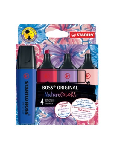 Evidenziatori Stabilo Boss Nature Colors Wildflowers Edition 2-5 mm assortiti - conf. 4 pezzi - 70/4-1-103-5