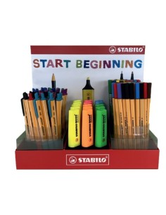 Espositore 133 articoli di scrittura Stabilo di cui 38 Pointball