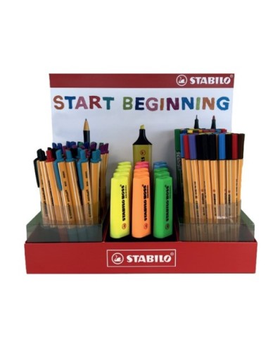 Espositore 133 articoli di scrittura Stabilo di cui 38 Pointball