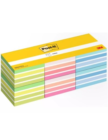 Foglietti riposizionabili Post-it® Cubo 76x76 mm - 450 ff - VALUE PACK da 6 cubi - colori assortiti