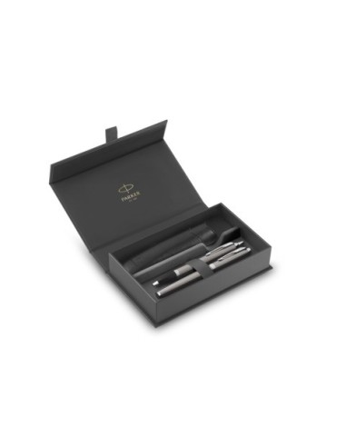 Gift Set Duo Parker - penna stilografica M + penna a sfera M IM Stainless CT - 2214458