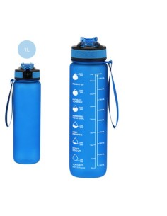 Borraccia motivazionale in PETG blu senza BPA 1 L 21421-019