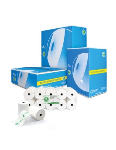 Rotoli registratore di cassa Rotolificio Pugliese BPA Free 48 g/m² - 80 mm foro 12 mm - conf. 10 pz - NBA7980TW