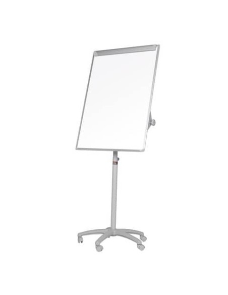 Lavagna a fogli mobili con 5 ruote Q-Connect cancellabile acciaio laccato 70x100 cm grigio - KF04159
