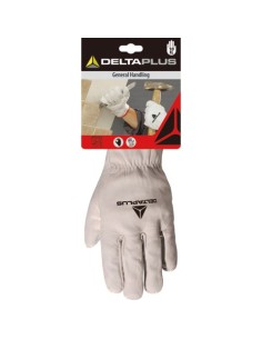 Guanti da lavoro in pelle pieno fiore di bovino Delta Plus per agricoltura /edilizia - taglia 10 - DPI Cat. II