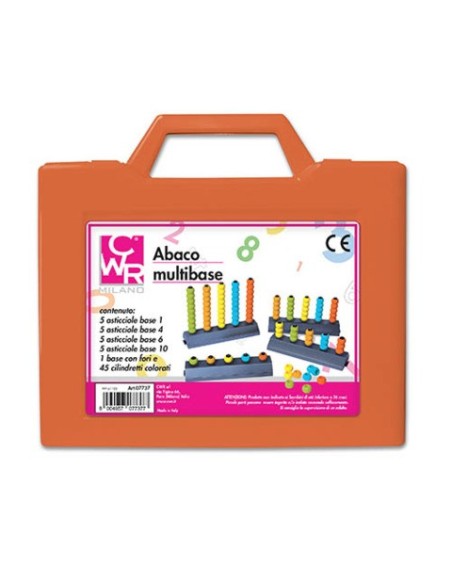 Valigetta abaco multibase + 45 cilindretti CWR assortiti 07737