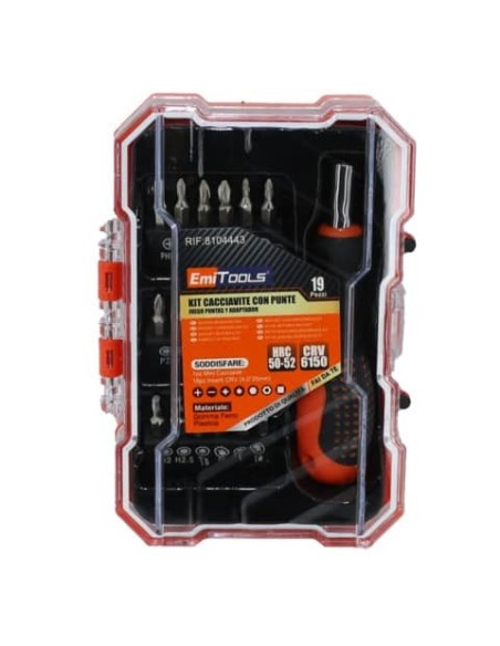 Kit cacciavite Emi conf. da 19 pezzi assortiti - 8104443