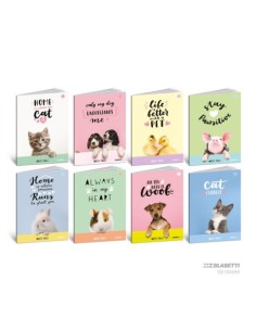 Maxi quaderni Blasetti Lovely Paws A4 18+1 ff carta 100 g/m² - conf. 10 pezzi - rigatura Q - 9285