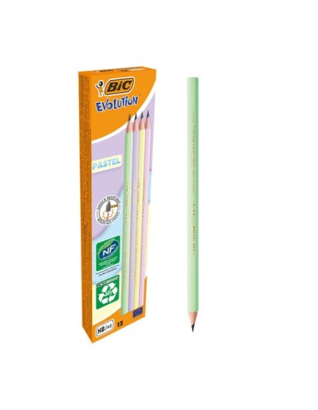 Matita Evolution BIC Pastel - conf. 12 pezzi - colori assortiti 518307