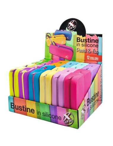 Espositore 24 bustine X-One colori assortiti silicone - 32NIK173