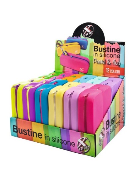 Espositore 24 bustine X-One colori assortiti silicone - 32NIK173