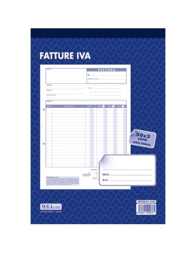 Blocco fatture IVA O.C.L. 21x30