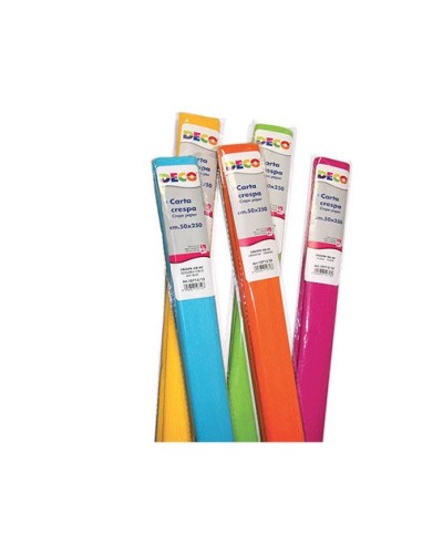 Carta crespa Deco 40 g colori assortiti conf. 10 pz - 50x250 cm 10369