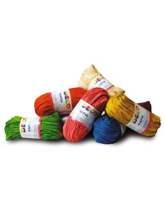 Rafia naturale Deco 50 g colori assortiti - conf. 10 pezzi - 04775