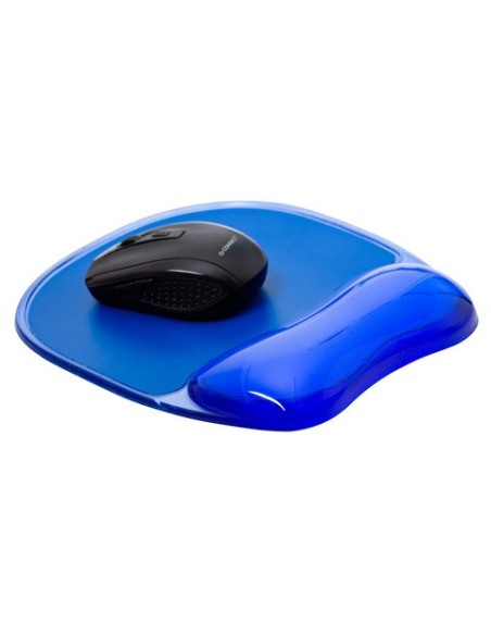 Tappetino per mouse Q-Connect con poggiapolsi in gel 23x20x2 cm blu KF10378