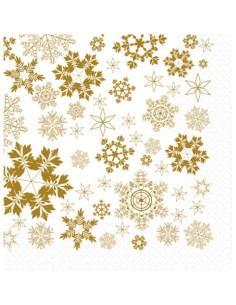 Tovaglioli in pura cellulosa 3 veli Dopla Gold Ice 33x33cm - conf. 20 pz - 18429