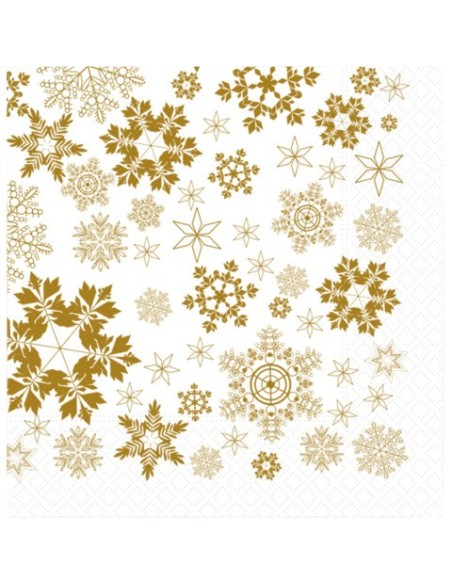 Tovaglioli in pura cellulosa 3 veli Dopla Gold Ice 33x33cm - conf. 20 pz - 18429