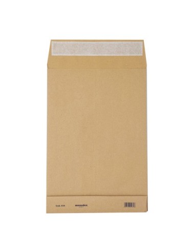 Buste a sacco Blasetti Monodex Avana in carta kraft 120 g/m² - fondo quadro - 23+4x33 cm - conf. 250 pz - 0934