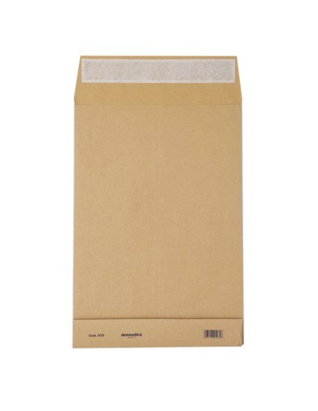 Buste a sacco Blasetti Monodex Avana in carta kraft 120 g/m² - fondo quadro - 25+4x35