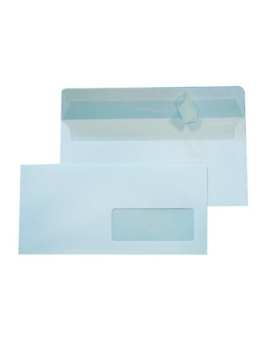Buste con finestra Blasetti Super Strip 80 - 80 g/m² bianco - 11x23 cm - conf. 500 pz - 0108