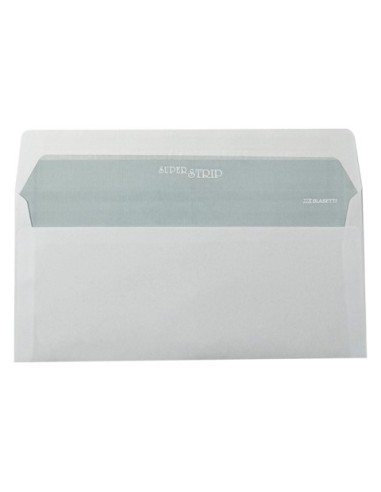 Buste con finestra Blasetti Strip Laser Opened - 90 g/m² bianco - 11x23 cm - conf. 500 pz - 0156