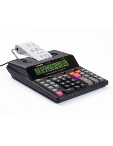 Calcolatrice scrivente termica Nikoffice CP-3200 - display 12 cifre - nero - 08NIK117/N
