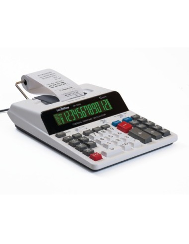 Calcolatrice scrivente termica Nikoffice CP-3200 - display 12 cifre - bianco - 08NIK117/B